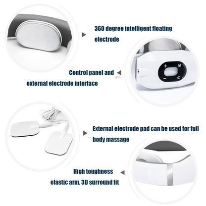 Cervical Vertebra Massager Charging Intelligent Pulse Physiotherapy Instrument Electromagnetic Vibration Neck Protector, White, Black, Red