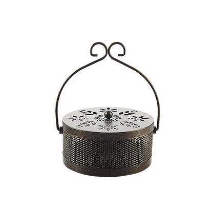 Outdoor Portable Multifunctional Hollow Fireproof Mosquito Coil Box with Lid