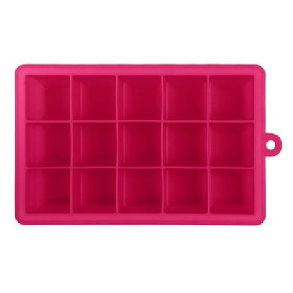 15 Grids DIY Big Ice Cube Mold Square Shape Silicone Ice Tray Fruit Ice Cream Maker