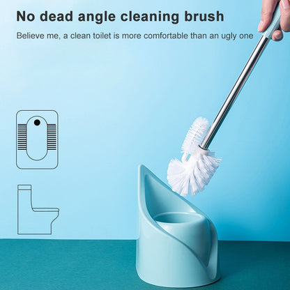 Stainless Steel Long Handle Toilet Brush Toilet Cleaning Brush, Triangle Shape Base