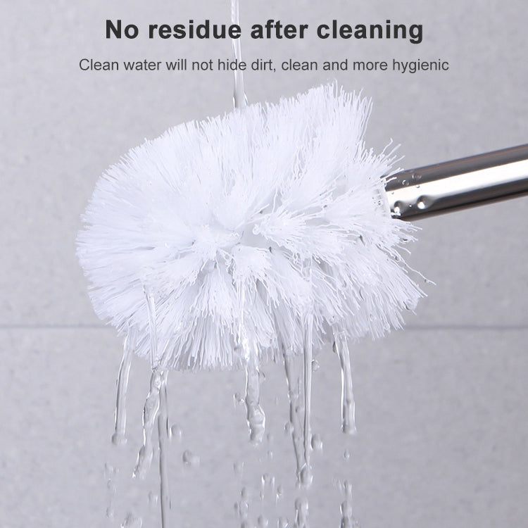 Stainless Steel Long Handle Toilet Brush Toilet Cleaning Brush, Triangle Shape Base