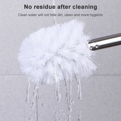 Stainless Steel Long Handle Toilet Brush Toilet Cleaning Brush, Triangle Shape Base