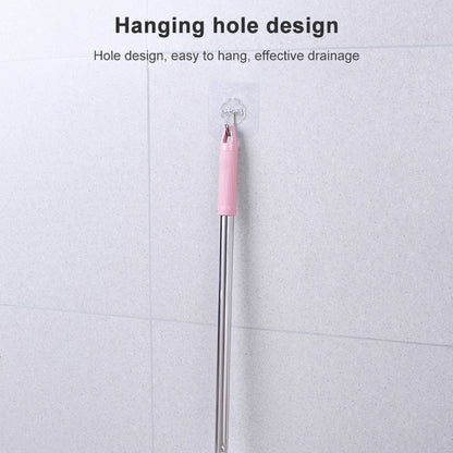 Stainless Steel Long Handle Toilet Brush Toilet Cleaning Brush, Triangle Shape Base