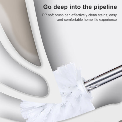 Stainless Steel Long Handle Toilet Brush Toilet Cleaning Brush, Triangle Shape Base