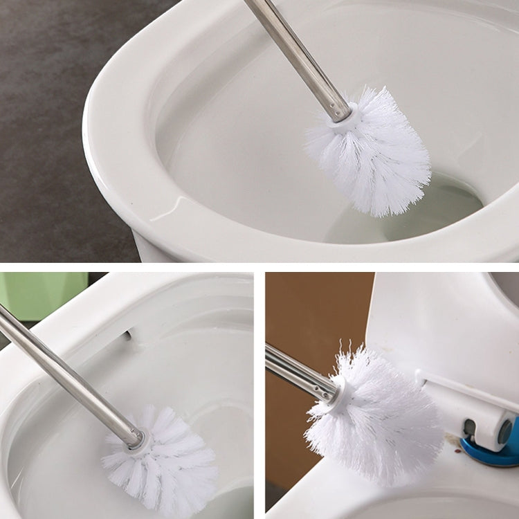 Stainless Steel Long Handle Toilet Brush Toilet Cleaning Brush, Triangle Shape Base