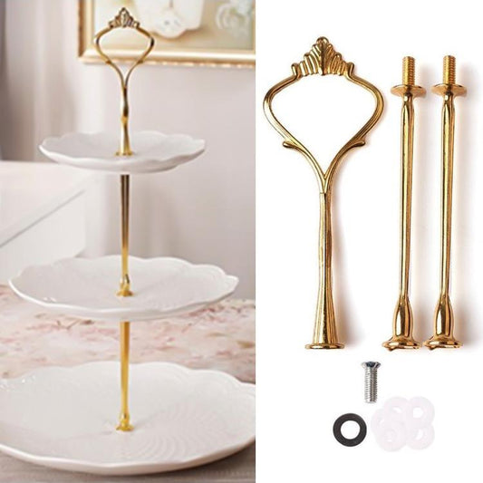 1 Set Sweets Candy Cupcake Tray Wedding Party Cake Display Stand Zinc Alloy Golden Tone cake stand, Gold, Silver