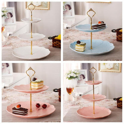 1 Set Sweets Candy Cupcake Tray Wedding Party Cake Display Stand Zinc Alloy Golden Tone cake stand, Gold, Silver