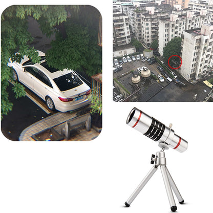 Bolanke Outdoor Telescope Mobile Phone Accessories Shooting Telephoto Lens with Universal Metal Clip