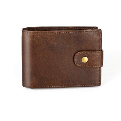 Crazy Horse Pattern Multi-bit Leather Card Bag Anti-magnetic RFID Men Wallet, RFID Men Wallet