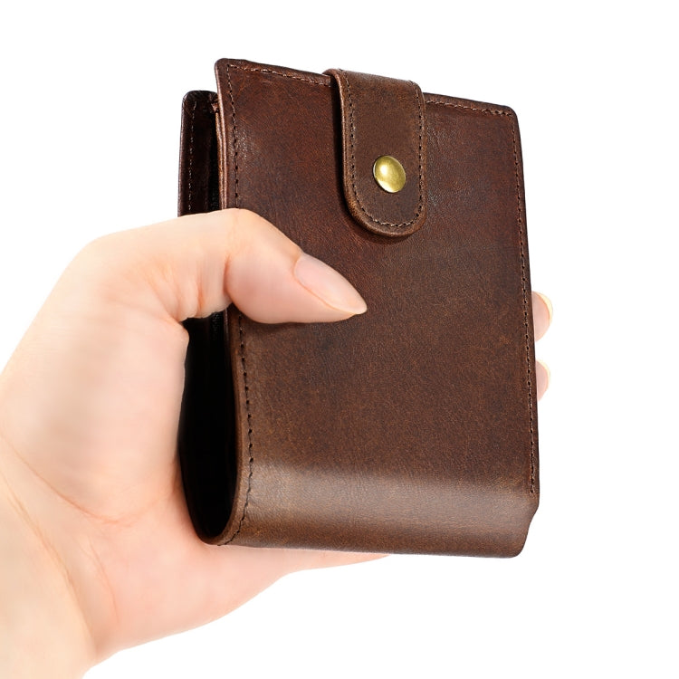 Crazy Horse Pattern Multi-bit Leather Card Bag Anti-magnetic RFID Men Wallet, RFID Men Wallet