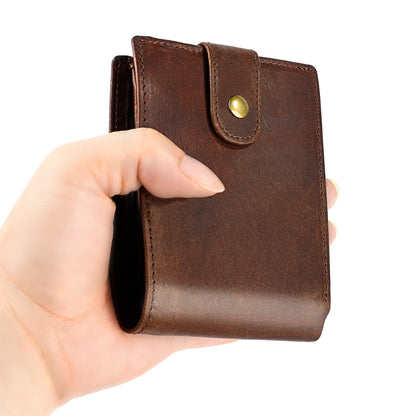 Crazy Horse Pattern Multi-bit Leather Card Bag Anti-magnetic RFID Men Wallet, RFID Men Wallet
