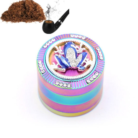 Creative Colorful Smoke Grinder Zinc Alloy Four-layer Grinder