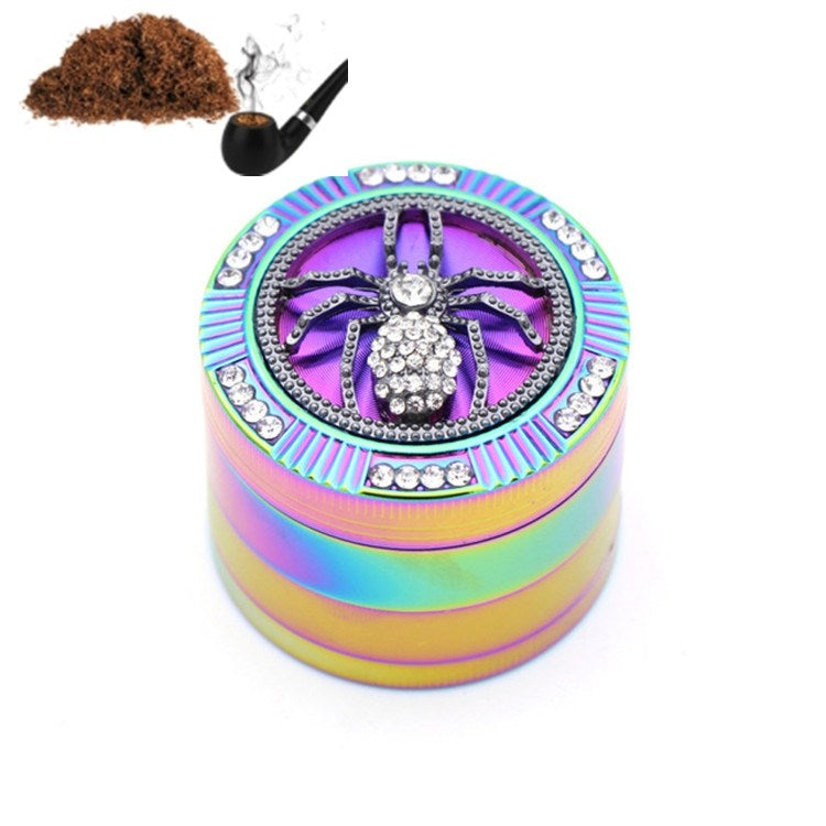 Creative Colorful Smoke Grinder Zinc Alloy Four-layer Grinder