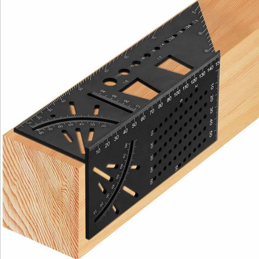3D Woodworking Stop Gauge Aluminum Alloy Multi-function Angle Ruler, 3D Angle Ruler