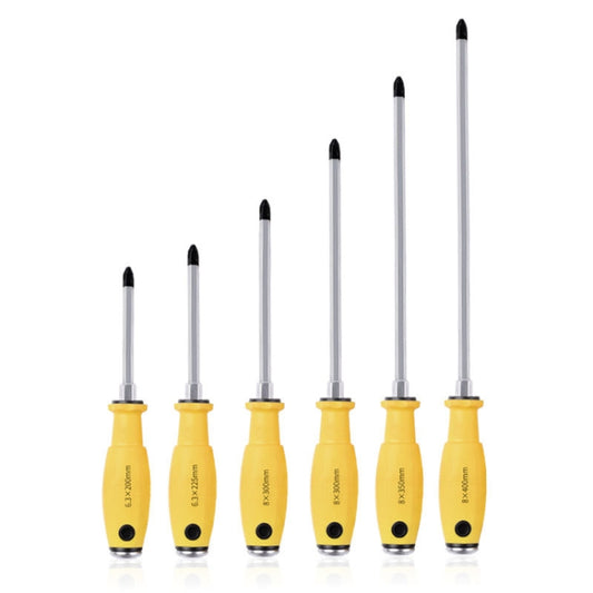 Chrome Vanadium Steel Percussion Screwdriver, 6.3x200mm 4inch Phillips, 6.3x225mm 5inch Phillips, 6.3x250mm 6inch Phillips, 8x300mm 8inch Phillips, 8x350mm 10inch Phillips, 8x400mm 12inch Phillips