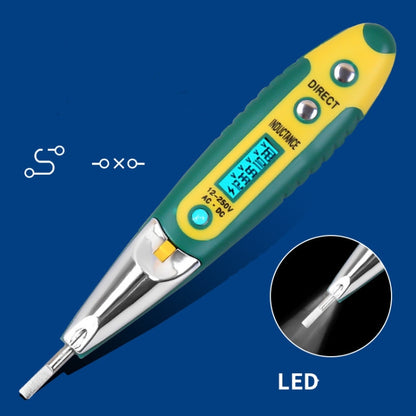 High Precision Electrical Tester Pen Screwdriver 220V AC DC Outlet Circuit Voltage Detector Test Pen with Night Vision, Digital Display Pen (Card), Digital Display Electric Pen (OPP ), Digital Display Pen (Card)+Battery