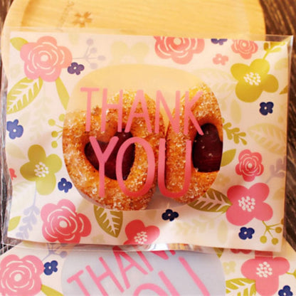 100pcs / Pack Baking Bags Candy Bags Biscuit Bags Small Pastry Bags Handmade Soap Self-adhesive Bags, Self-adhesive Bags