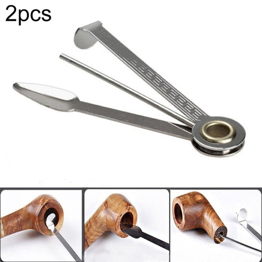 2 PCS Multifunctional 3in1 Stainless Steel Smoking Tobacco Pipe Cleaner Cleaning Tool Smoking Accessories Weed Accessories, Tobacco Pipe Cleaner