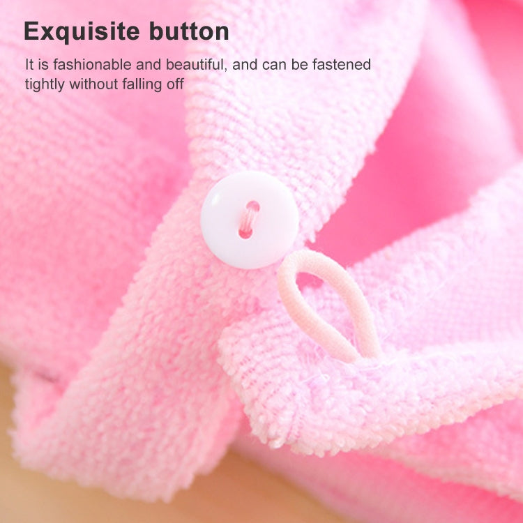 3 PCS Cute Cartoon Rabbit Thick Microfiber Absorbent Dry Hair Cap, Rabbit Thick Microfiber Dry Hair Cap(Pink), Rabbit Thick Microfiber Dry Hair Cap(Blue)