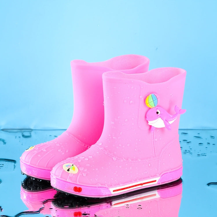 Children Non-Slip Plus Velvet Warm Cartoon Short Rain Boots, Inner Length 15cm With Cotton Cover, Inner Length 16cm With Cotton Cover, Inner Length 17cm With Cotton Cover, Inner Length 18cm With Cotton Cover, Inner Length 19cm With Cotton Cover��������...