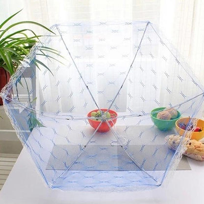 Lace Folding Dish Cover Mesh Cover Dish Dust-proof Printing Food Cover Fly-proof Cover Food Cover, Lace Folding Dish Cover