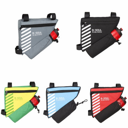 B-soul Bicycle Bags With Water Bottle Triangle Pouch Solid Cycling Front Tube Frame Bag Pocket