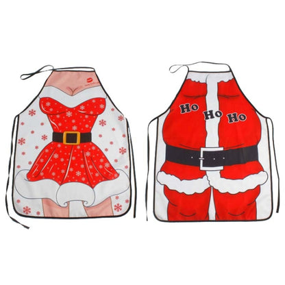 2 PCS Creative Christmas Restaurant Hotel Waiter Apron Decoration, Male, Female