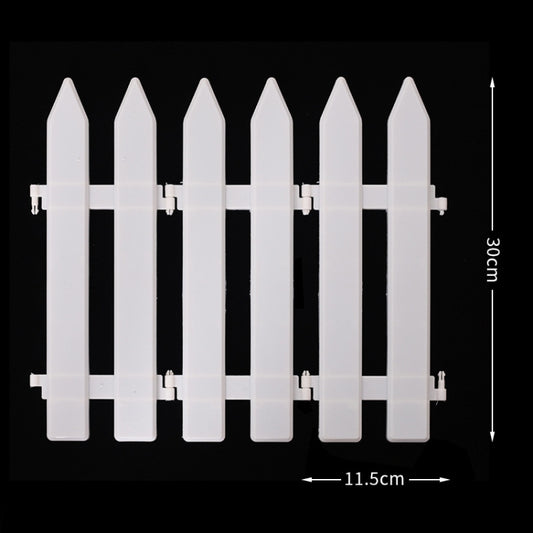 10 PCS Christmas Decoration White Plastic Tips Fence Christmas Tree Fence, Tree Fence