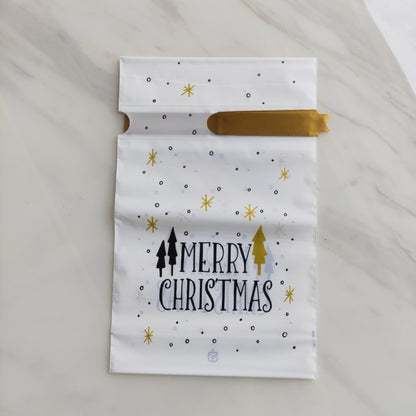 50pcs / Pack Christmas Gift Bag Candy Biscuit Drawstring Bundle Christmas Cookie Bag, Drawstring Bundle Cookie Bag