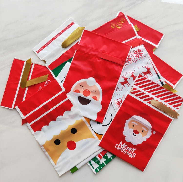 50pcs / Pack Christmas Gift Bag Candy Biscuit Drawstring Bundle Christmas Cookie Bag, Drawstring Bundle Cookie Bag