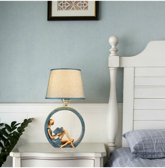 Modern Bedside Reading Statue Base Lamp Home Decoration