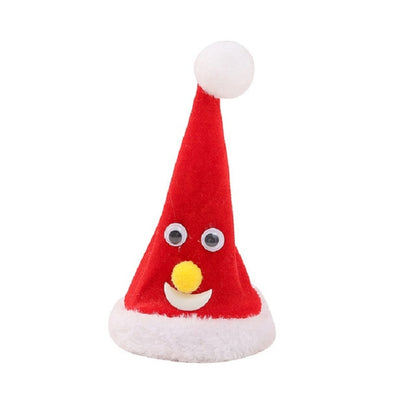 6 inch Electric Cap Christmas Swing Tree Hat Christmas Ornaments Props, Shake Cap with Music, Shake Cap with Pentagram Light, Swing Tree with Bell, Swing Tree with Pentagram Light