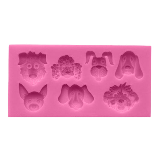 Dogs Shape Cartoon Silicone Fondant Cake Decorating Mold, Dogs Shape