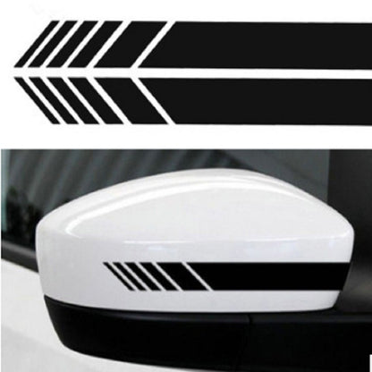 10 PCS Simple Rearview Mirror Car Stickers Rearview Mirror Personality Scratches Reflective Car Stickers, D5