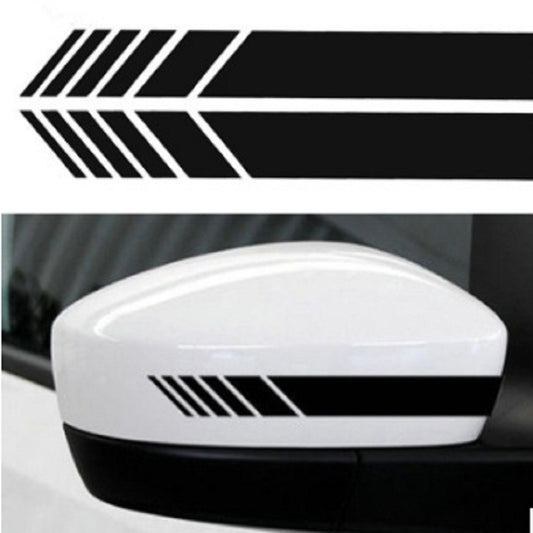 10 PCS Simple Rearview Mirror Car Stickers Rearview Mirror Personality Scratches Reflective Car Stickers, D5