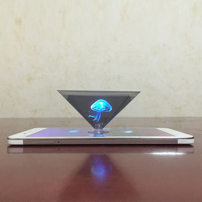10 PCS 3D Pyramid Magic Projection Mobile Phone Simple Holographic Projection Film