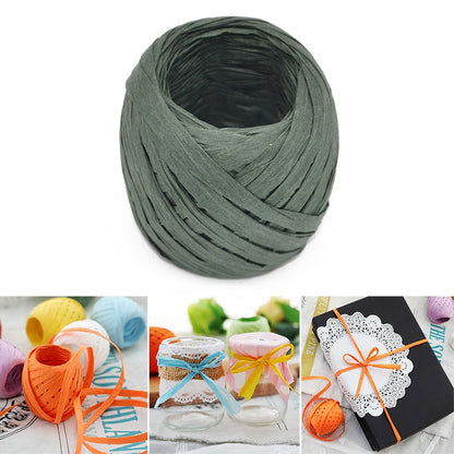20M Paper Rope Raffia Ribbon Natural Lace Rope Gift Box Wrapping DIY Decoration