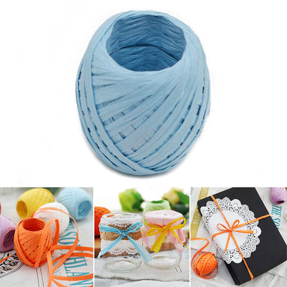 20M Paper Rope Raffia Ribbon Natural Lace Rope Gift Box Wrapping DIY Decoration