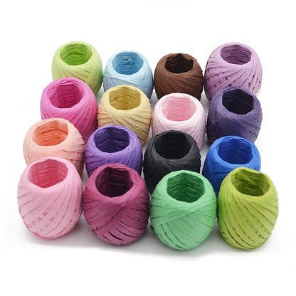 20M Paper Rope Raffia Ribbon Natural Lace Rope Gift Box Wrapping DIY Decoration