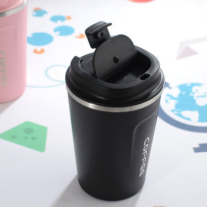 Smart Version Double Stainless steel 304 Coffee Mug Car Thermos Mug Travel Thermo Cup, 380ml White, 380ml Black, 380ml Green, 380ml Blue, 380ml Pink, 510ml White, 510ml Pink, 510ml Black, 510ml Green, 510ml Blue