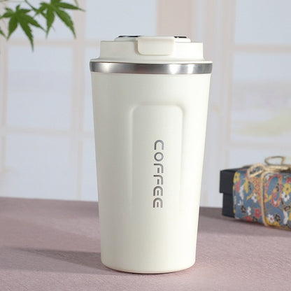 Smart Version Double Stainless steel 304 Coffee Mug Car Thermos Mug Travel Thermo Cup, 380ml White, 380ml Black, 380ml Green, 380ml Blue, 380ml Pink, 510ml White, 510ml Pink, 510ml Black, 510ml Green, 510ml Blue