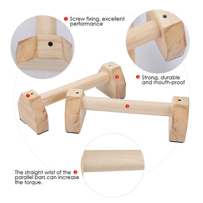 Wooden Single Parallel Bars Upside Down Exercise Stand Push-up Stand, Size: 50cm