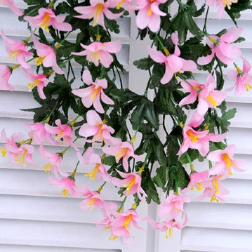 Artificial Flower Wall Hanging Lily Flower Vine Basket Flower Party Decorations