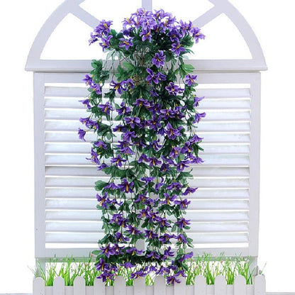 Artificial Flower Wall Hanging Lily Flower Vine Basket Flower Party Decorations