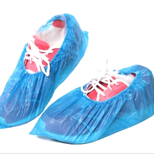 100 PCS Rainy Day Disposable Plastic CPE Thick Outdoor Shoe Cover, 3g