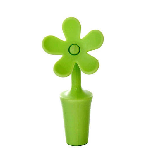 5 PCS Silicone Wine Stopper Flower Beer Stopper, 5 PCS Flower Shape(Green), 5 PCS Flower Shape(Purple), 5 PCS Flower Shape(Red), 5 PCS Flower Shape(Blue)