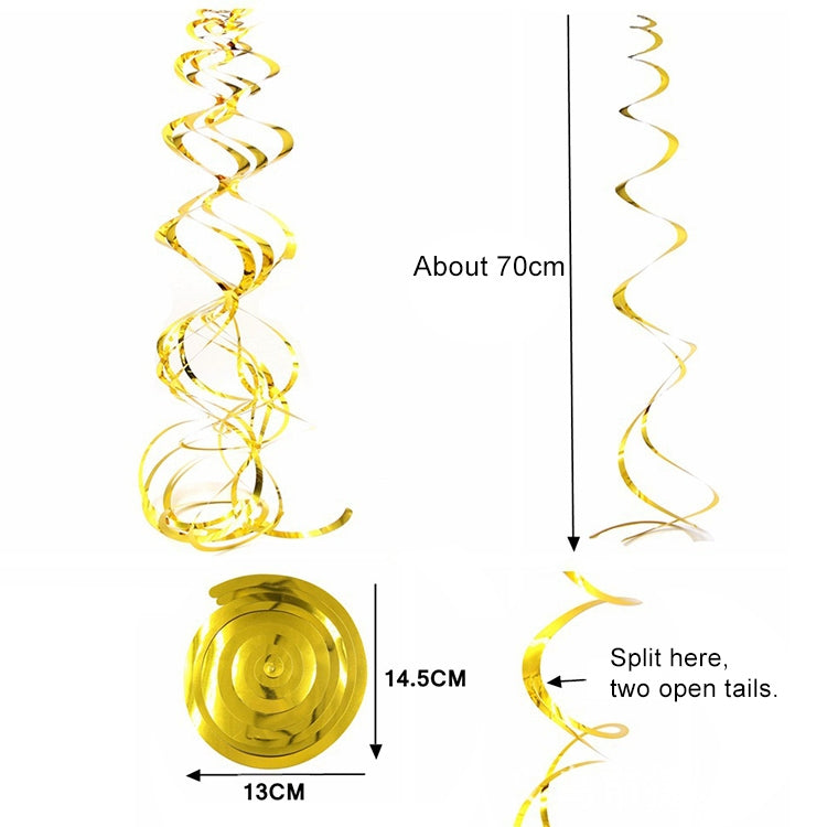 5 قطع زينة حلزونية من البولي فينيل كلوريد بطول 70 سم لعيد الميلاد ورياض الأطفال والفصول الدراسية وحفلات أعياد الميلاد وزخارف معلقة من الترتر