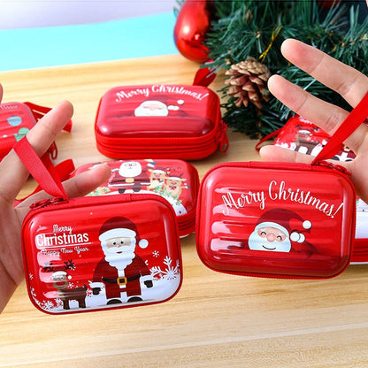 محفظة نقود معدنية بتصميم كرتوني لعيد الميلاد، صندوق تخزين مربع إبداعي، حافظة مفاتيح، النوع 3، النوع 4، النوع 5، النوع 6، النوع 2، النوع 1
