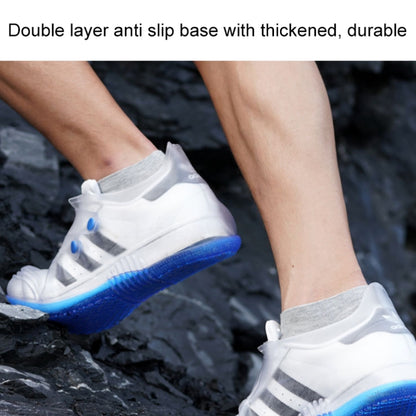 Low Toe Shoe Covers Men And Women Non-Slip Thick Bottom Flip Buckle Waterproof Rain Boots, Size:, 36/37, 38/39