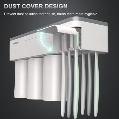 Free Punching Toothbrush Holder Set Bathroom Shelf, 3 Cups